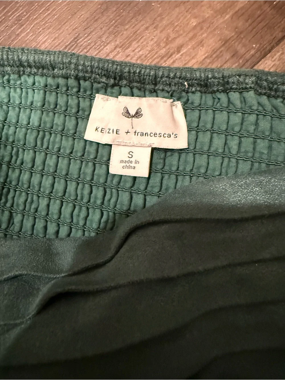 Kezie + Francesca’s Teal Off-Shoulder Mini Dress • Size Small